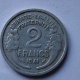 2 francs Morlon 1941  (Aluminium, 27mm.  2,20g.), 