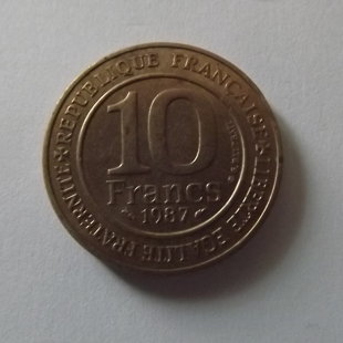 10 francs  millénaire capétien 1987  métal  cupronickel poids 10 g diamètre 26 mm  épaisse
