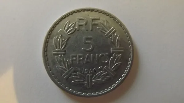 -5 Francs LAVRILLIER,  métal aluminium poids 3.5 g diamètre 31 mm épaisseur 2.3 M