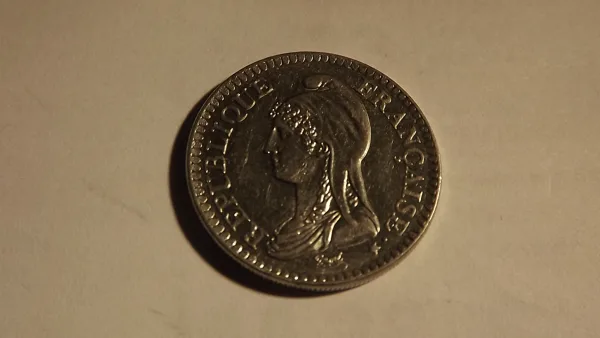 1 franc République 1992  commémorative  métal  nickel poids 6  diamètre  24 mm épaisseur 1